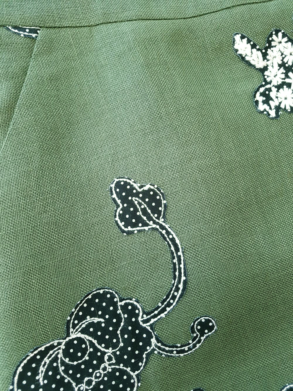 Embroidered Linen Skirt - Image 3