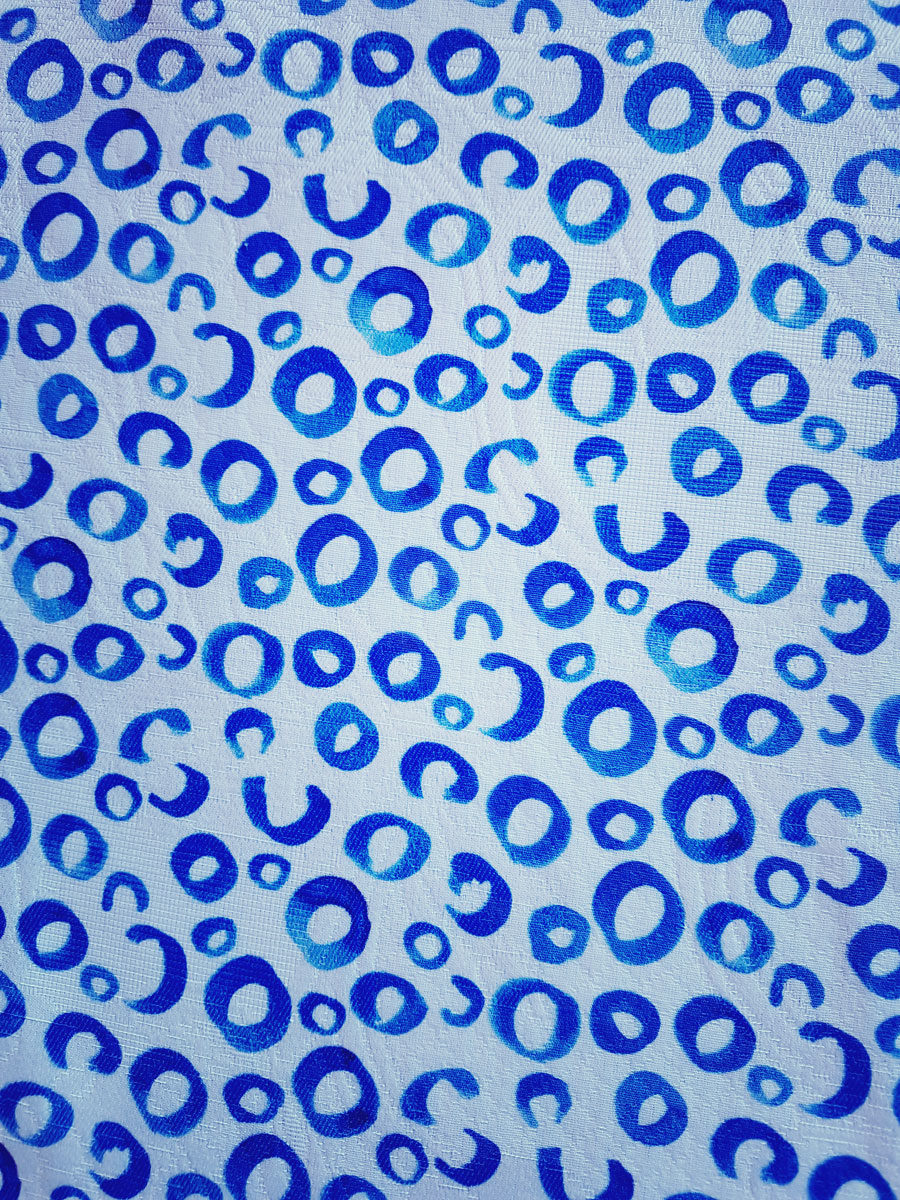 dots-blu- MADE IN ITALI- JACQUARD DI COTONE
